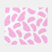 Couverture Polaire Motif d'impression de vache rose (Devant (Horizontal))