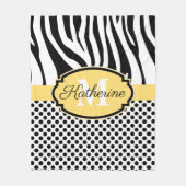Couverture Polaire Motif d'impression et de points Zebra (Devant)