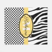 Couverture Polaire Motif d'impression et de points Zebra (Devant (Horizontal))