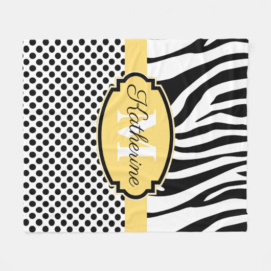 Couverture Polaire Motif d'impression et de points Zebra (Devant (Horizontal))