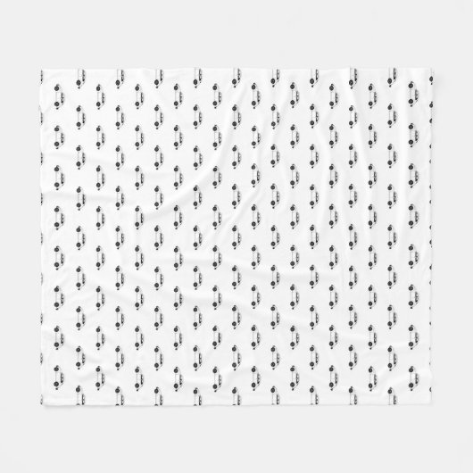 Couverture Polaire Motif d'impression graphique Beetle Car Motif (Devant (Horizontal))