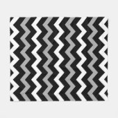 Couverture Polaire Motif d'impression noir blanc et gris (Devant (Horizontal))