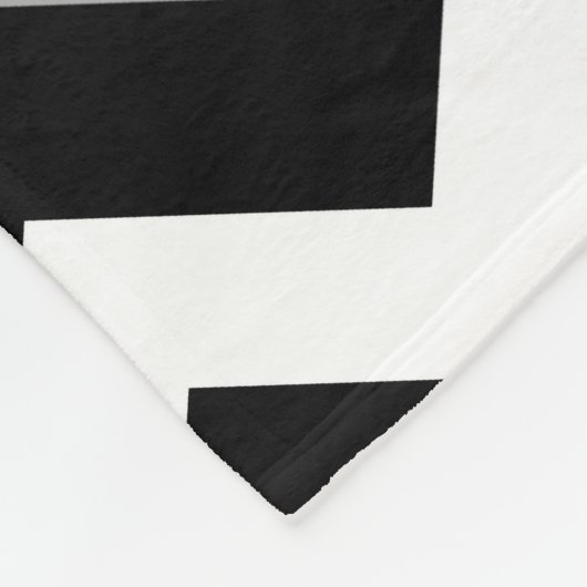 Couverture Polaire Motif d'impression noir blanc et gris (Coin)