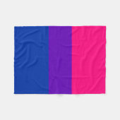 Couverture Polaire Motif d'indicateur de la fierté bisexuelle sans co (Devant (Horizontal))