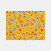 Couverture Polaire Motif Dino Ranch sur Jaune (Devant (Horizontal))