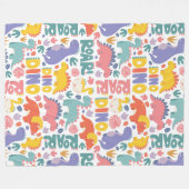 Couverture Polaire Motif Dino Roar Fun (Devant (Horizontal))