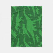 Couverture Polaire Motif Dinosaur Vert (Devant)