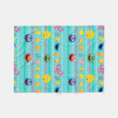 Couverture Polaire Motif d'oeufs de Pâques de la rue Sesame (Devant (Horizontal))