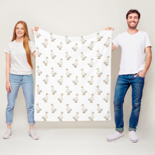 Couverture Polaire Motif d'oie blanche mignonne