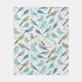 Couverture Polaire Motif d'oiseau bleu Serenity Personnalisé Lavender (Devant)