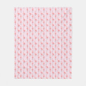 Couverture Polaire Motif d'oiseaux de Flamant rose rose aléatoire (Devant)