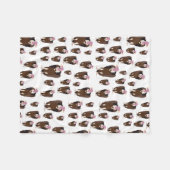 Couverture Polaire Motif d'oiseaux vautours (Devant (Horizontal))