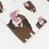 Couverture Polaire Motif d'oiseaux vautours (Coin)