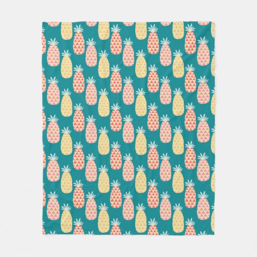 Couverture Polaire Motif Doodle d'ananas (Devant)