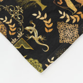 Couverture Polaire Motif d'or 03,bw Black BG (Coin)