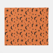 Couverture Polaire Motif d'Orange Halloween Scary Bats et Araignées (Devant (Horizontal))