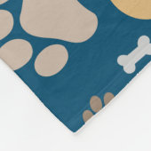 Couverture Polaire Motif d'os mâché de chien personnalisé (Coin)