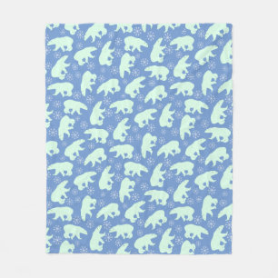Couverture Polaire Motif d'ours blanc