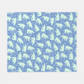Couverture Polaire Motif d'ours blanc (Devant (Horizontal))