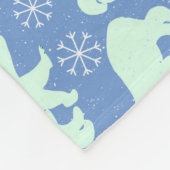 Couverture Polaire Motif d'ours blanc (Coin)