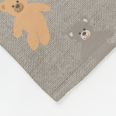Couverture Polaire Motif d'ours mou (Coin)