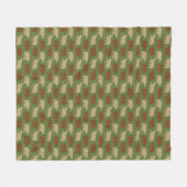 Couverture Polaire Motif d'ours vert (Devant (Horizontal))