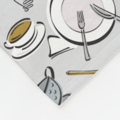 Couverture Polaire Motif d'outils de cuisine (Coin)