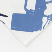 Couverture Polaire Motif d'outils de salon de coiffure (Coin)