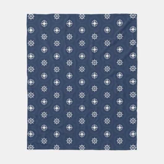 Couverture Polaire Motif d'outils maritimes (Devant)