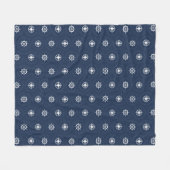 Couverture Polaire Motif d'outils maritimes (Devant (Horizontal))