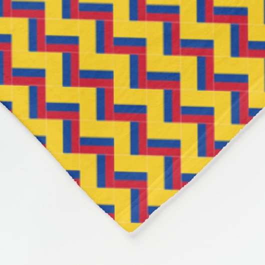 Couverture Polaire Motif drapeau de Patchwork Colombia (Coin)