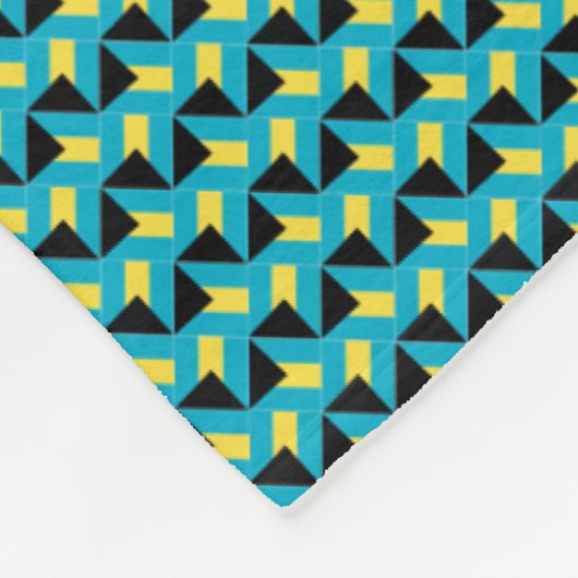 Couverture Polaire Motif Drapeau des Bahamas Patchwork (Coin)
