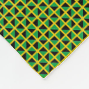 Couverture Polaire Motif Drapeau Jamaïque Patchwork