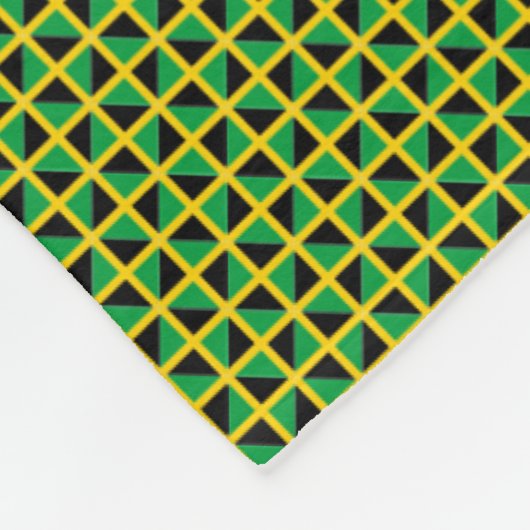 Couverture Polaire Motif Drapeau Jamaïque Patchwork (Coin)