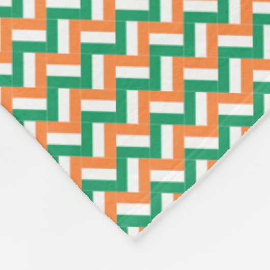 Couverture Polaire Motif Drapeau Patchwork Irlande (Coin)