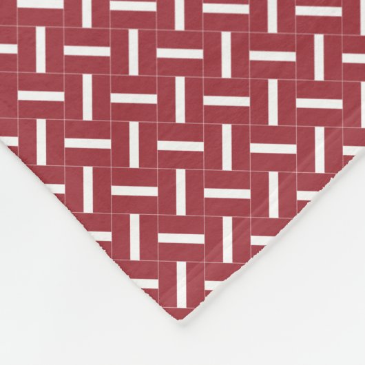 Couverture Polaire Motif Drapeau Patchwork Lettonie (Coin)