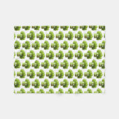 Couverture Polaire Motif drôle de brocoli de bande dessinée (Devant (Horizontal))