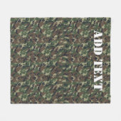 Couverture Polaire Motif du camouflage vert militaire (Devant (Horizontal))