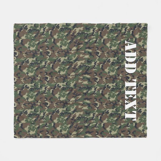Couverture Polaire Motif du camouflage vert militaire (Devant (Horizontal))