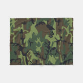 Couverture Polaire Motif du Camouflage Vert, Motif militaire, Armée (Devant (Horizontal))