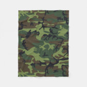 Couverture Polaire Motif du Camouflage Vert, Motif militaire, Armée (Devant)