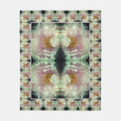 Couverture Polaire Motif du centre de fleurs rose Peony (Devant)