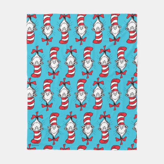 Couverture Polaire Motif du Chat dans le Chapeau (Devant)