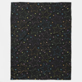 Couverture Polaire Motif du ciel de nuit étoilé (Devant)