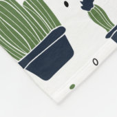 Couverture Polaire Motif du désert de cactus foncé rustique (Coin)