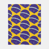 Couverture Polaire Motif du drapeau brésilien (Devant)