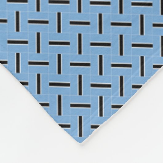 Couverture Polaire Motif du drapeau du Botswana Patchwork (Coin)