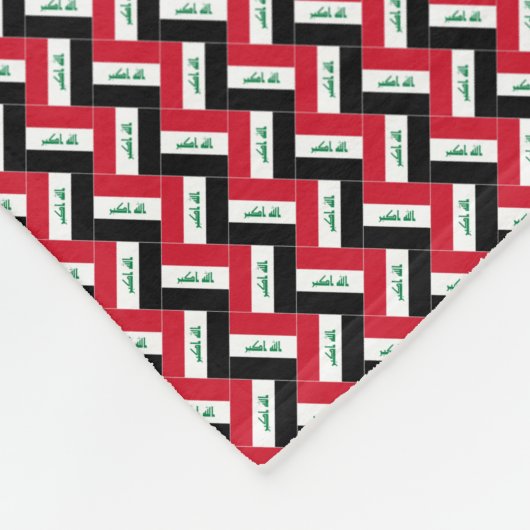Couverture Polaire Motif du drapeau irakien (Coin)