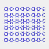 Couverture Polaire Motif du drapeau israélien (Devant (Horizontal))