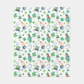 Couverture Polaire Motif du jour de St Patrick d'aquarelle (Devant)